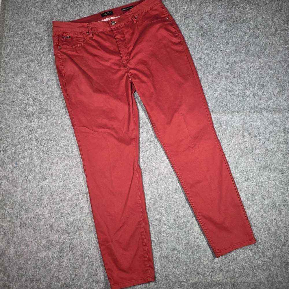Curve Appeal Pants Minimalist Jeggings sz 4 Red Stretch Skinny Jeans Minimalist